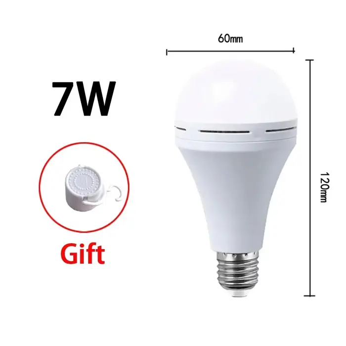 Ampoule de secours LED E27 7W 9W, haute luminosité, pour Camping en plein air, pêche, économie d'éne