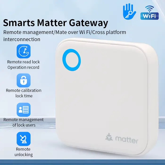 TTLOCK Matter Gateway G6 Bluetooth vers Wifi Smart Home Hub 2.4G WiFi Compatible avec l'application 