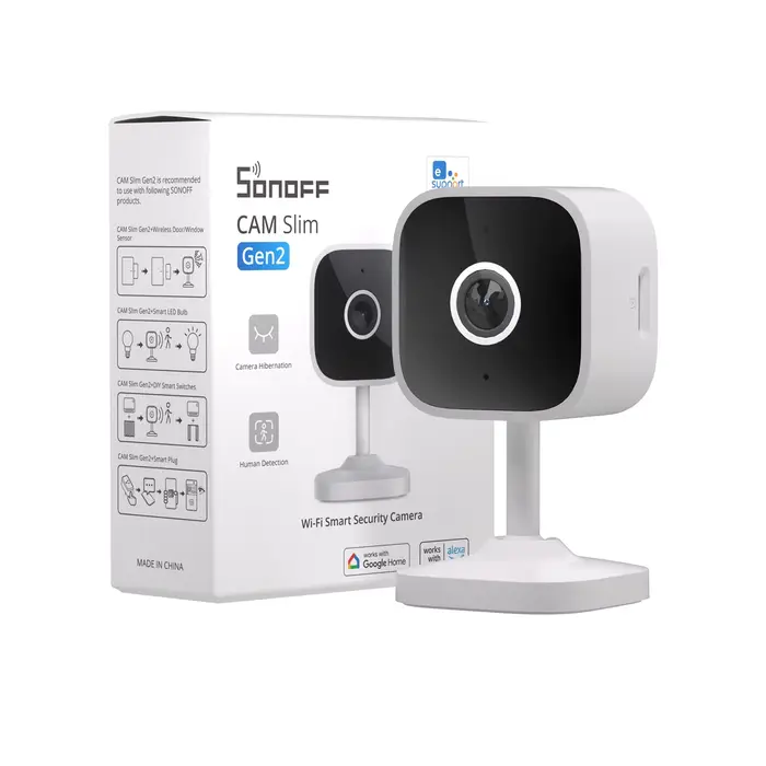 SONOFF CAM Slim Gen2 caméra de sécurité à domicile intelligente 1080P détection de mouvement humain 