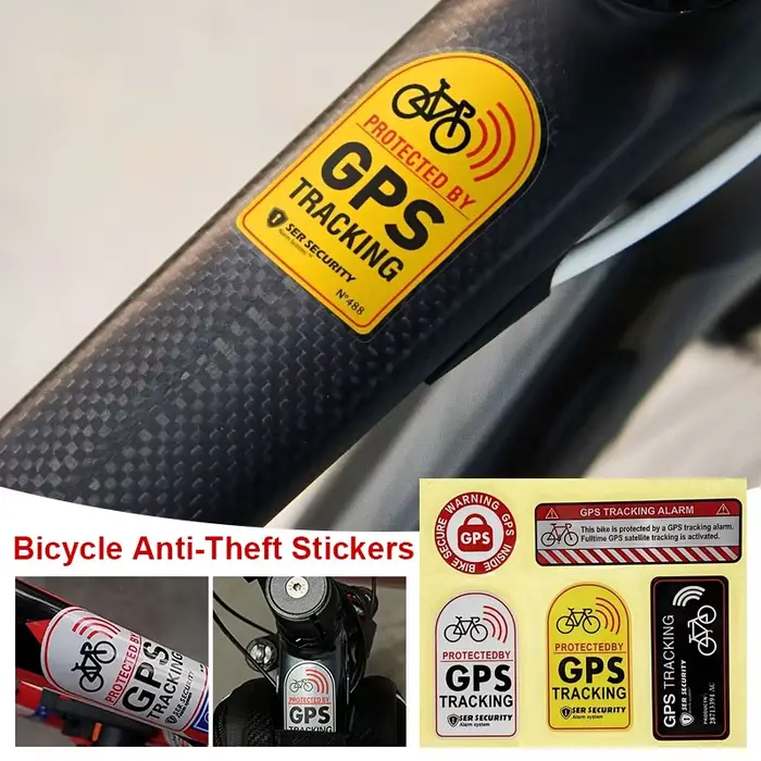 Alarme de suivi GPS, 1 ensemble d'autocollants réfléchissants pour Scooter, moto, vélo, autocollant 