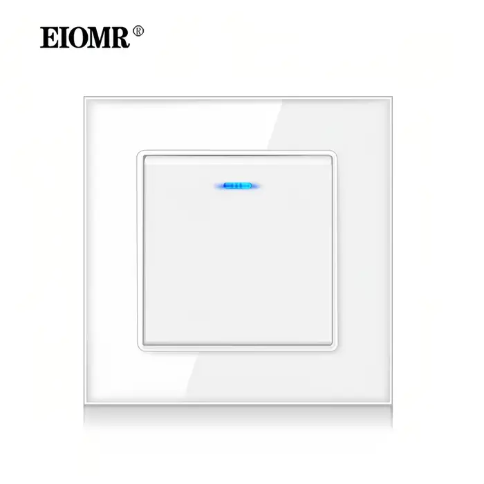 EIOMR 16A prise de courant murale israélienne, Port de chargement USB A C, panneau en verre cristal 