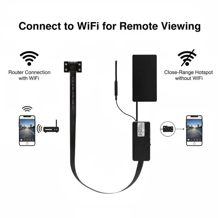 Caméra DIY 4K UHD avec vision nocturne, bouton adhésif portable, caméras WiFi avec carte SD 16 Go, v