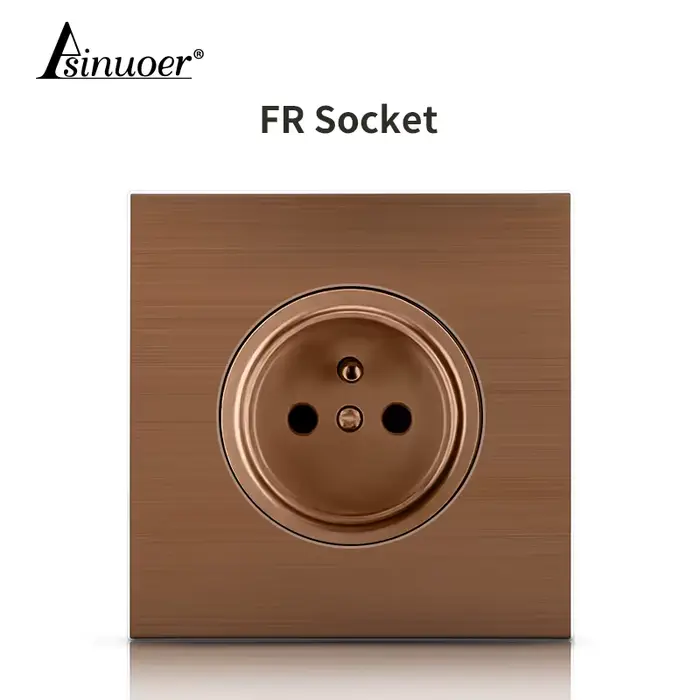 Interrupteur d'éclairage mural, bouton de réinitialisation, prise électrique avec indicateur LED, co