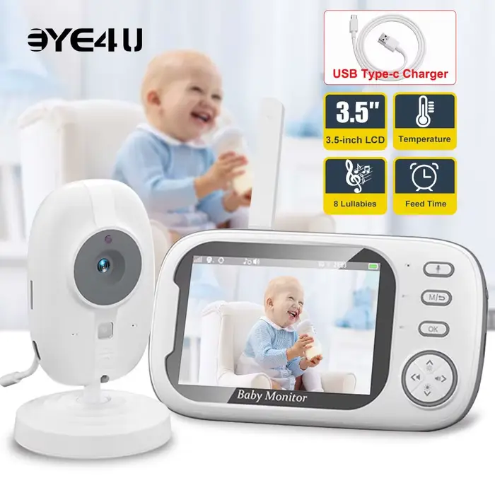 Caméra de surveillance vidéo 3.5 pouces avec vision nocturne 2.4G Mother Kid 2 Way Audio Talk