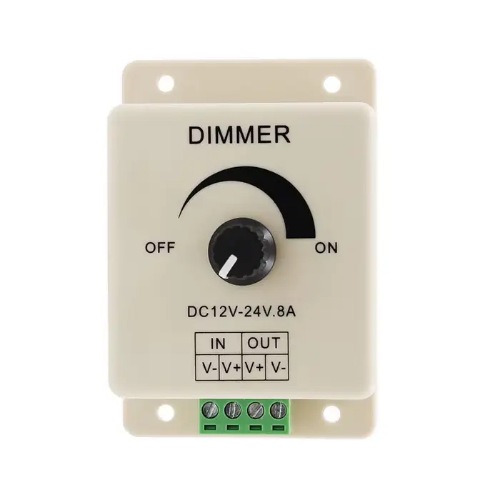 Lumière LED variateur interrupteur lumière alimentation contrôleur DC 12V 24V 8A luminosité réglable