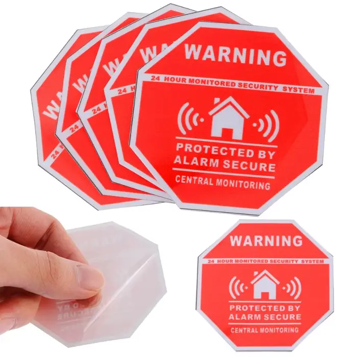 Autocollant d'alarme de sécurité rouge