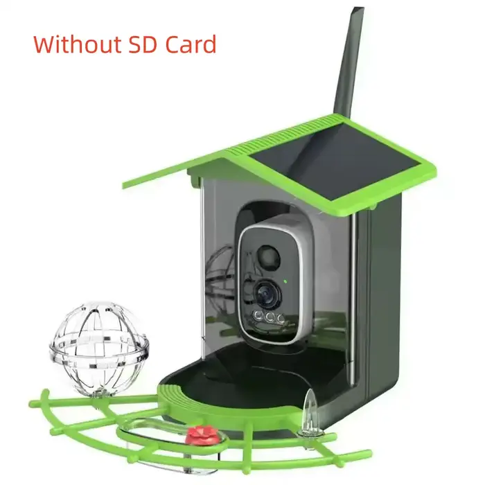Caméra mangeoire pour oiseaux 4MP 2K HD, capture vidéo pour oiseaux, WiFi, batterie de caméra à éner