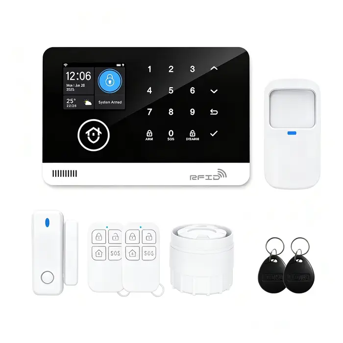 Alarme de sécurité intelligente multifonctionnelle Tugard, ensemble complet, WiFi, GSM, contrôle par