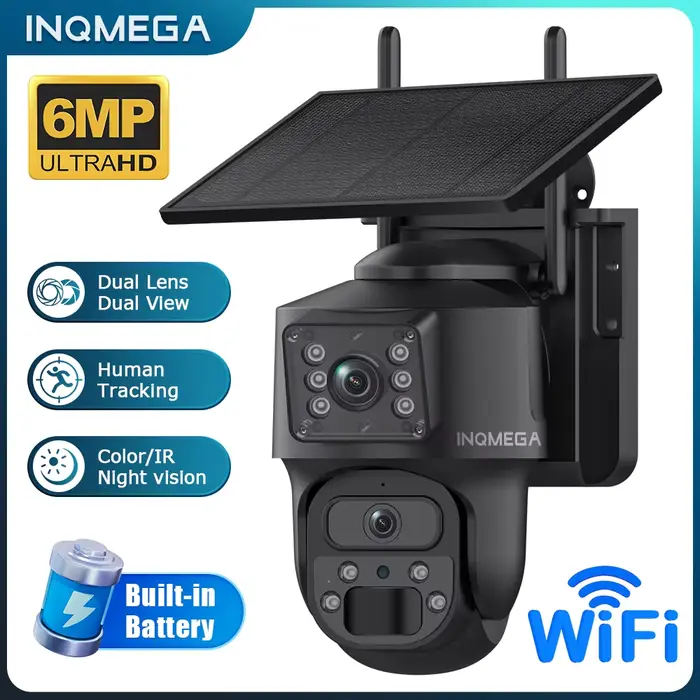 Caméra de routeur solaire 4G, Kit étanche, WiFi 6MP, PIR, PTZ, portée de couverture de routeur solai