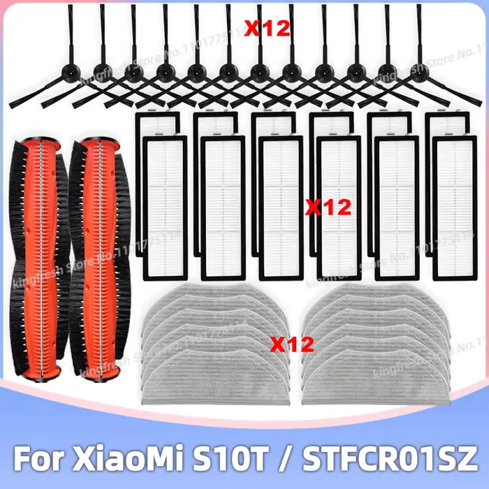 Pièces de rechange pour aspirateur Robot XiaoMi S10T STFCR01SZ, accessoires, brosse latérale à roule
