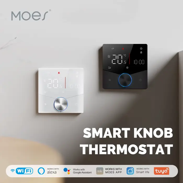 MOES Tuya WiFi bouton intelligent Thermostat chaudière à gaz chauffage électrique régulateur de température écran LCD