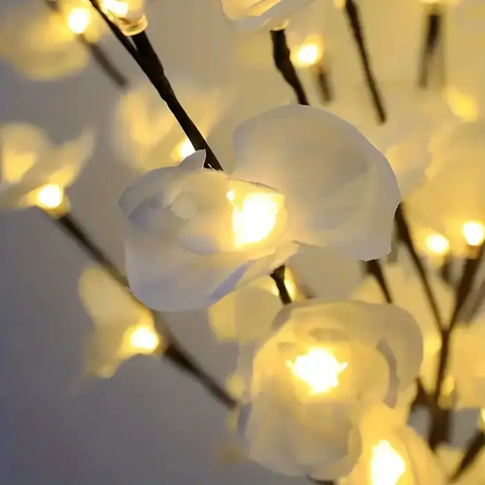 1pc fleurs Branches lumières artificielles blanc Phalaenopsis lumières décoratives fleur forme lumiè