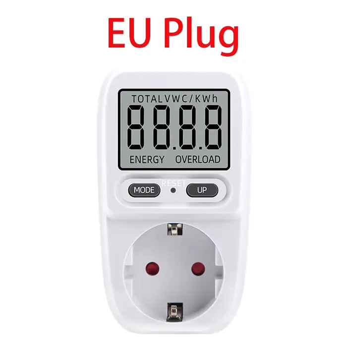 Compteur de puissance électrique, wattmètre LCD, prise de facturation, testeur électrique, prise de 