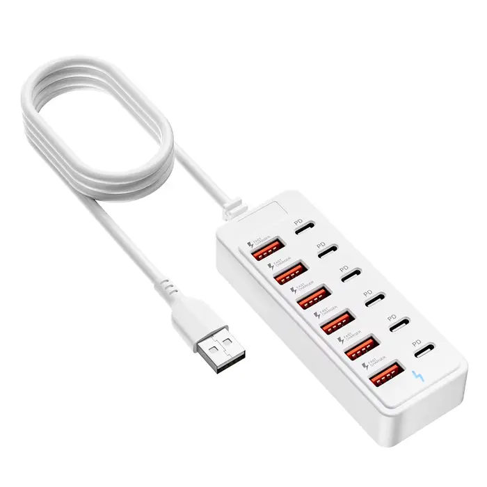 Station de charge 12 en 1, multiprise, concentrateur USB C, USB2.0, transfert de données haute vites