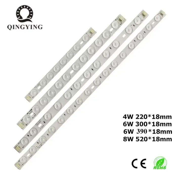 10 pièces LED Tube plafonnier Module Source 4W 6W 8W trois couleurs 2835 LED barre lumières plafonni