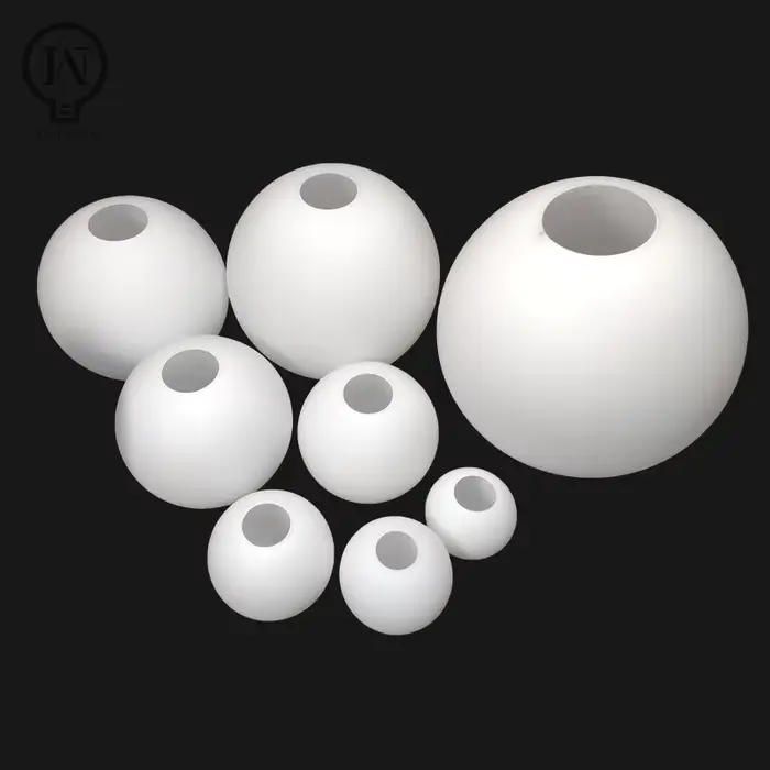 Abat-jour en verre blanc, abat-jour Globe laiteux, couvercle de lumière rond D10cm D12cm D15cm D20cm