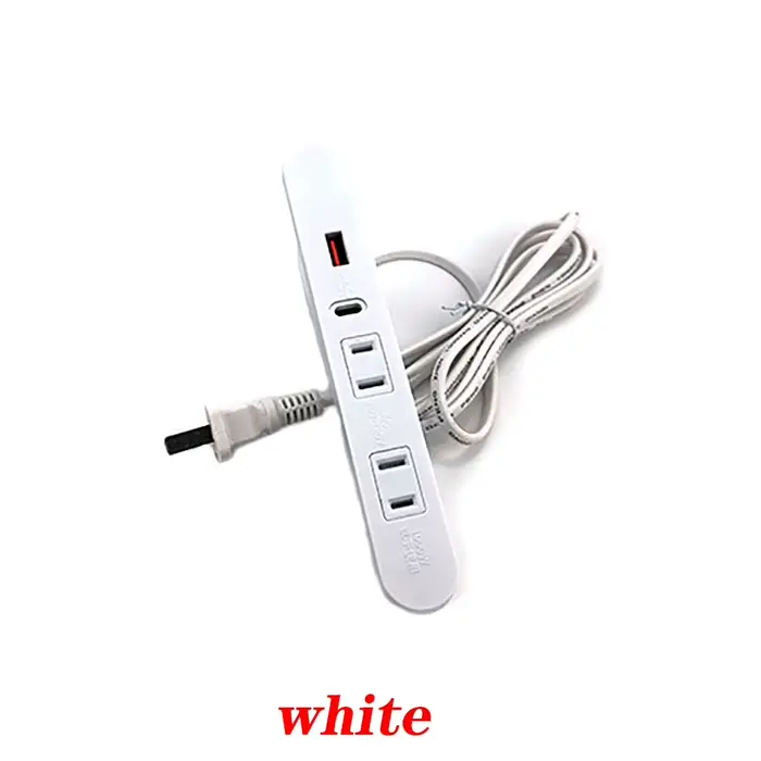 Multiprise murale universelle 100V-220V avec 2 prises CA, 1 port USB et 1 port Type-C, filtre réseau