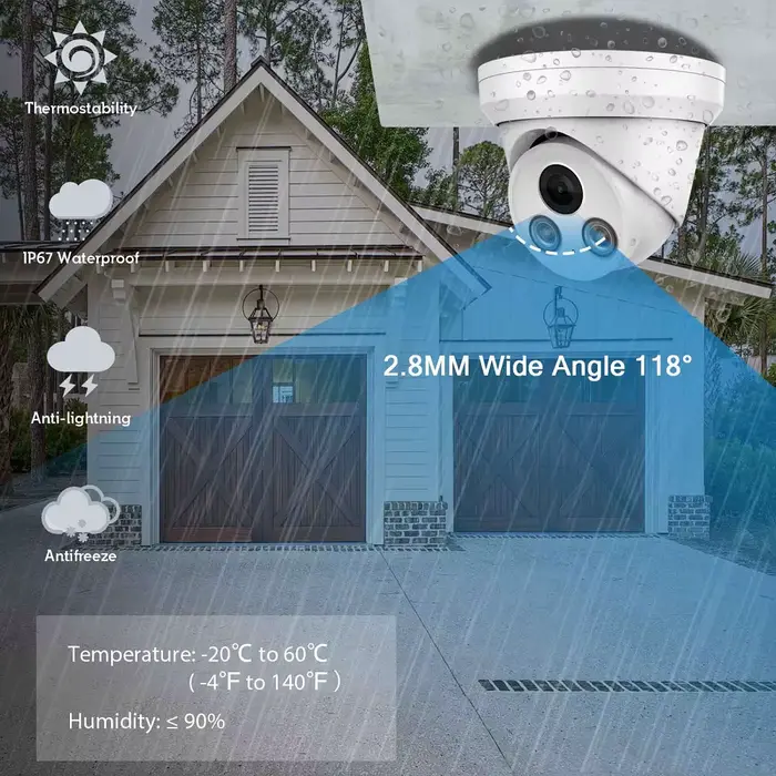 Caméra IP 4K 8MP compatible Hikvision