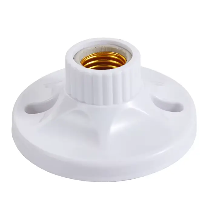 Base d'ampoule LED montée en surface avec vis, doublure en bakélite, support de lampe de poche, conv