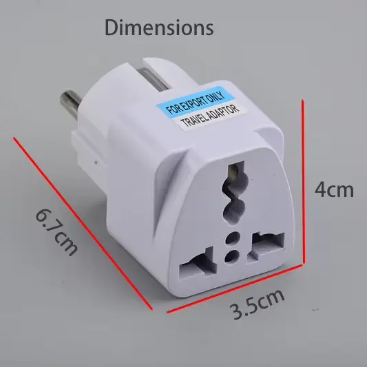 Adaptateur universel gris de prise de l'UE convertisseur électrique de voyage pour rénovation maison et voyages internationaux avec prise universelle pour 153 pays