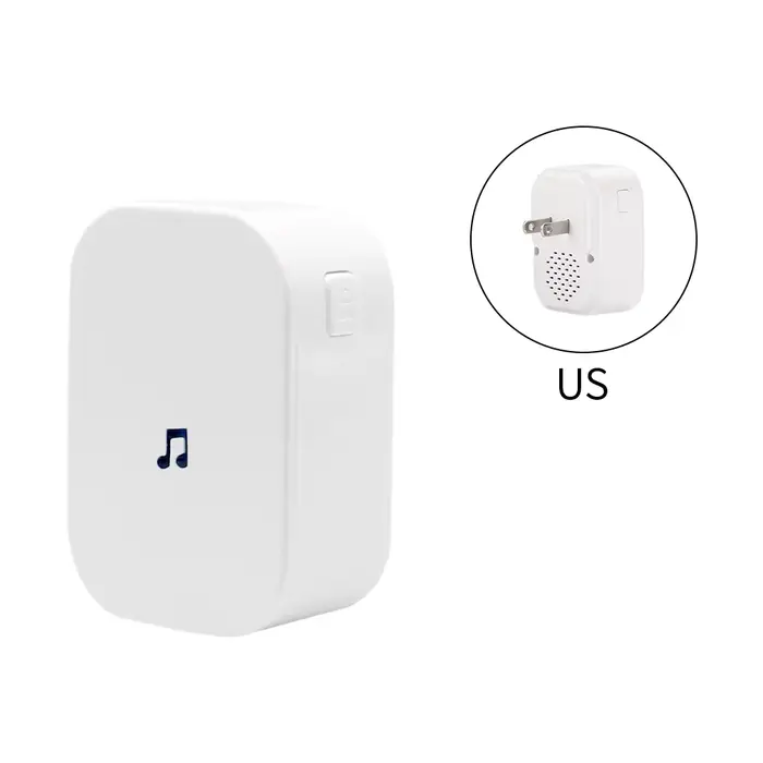 Fuers-Sonnette de porte intelligente sans fil, longue distance de 150m, 32 chansons, sonnerie coloré