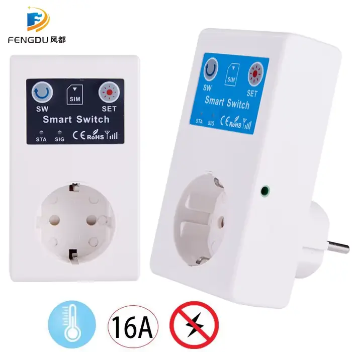 Prise de courant intelligente GSM 220V 16A