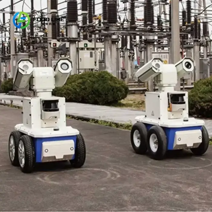 Robot de patrouille de sécurité autonome personnalisé – Système de surveillance et d'alerte alimenté