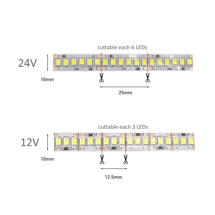 12V LED bande lumineuse 1M 2M 3M 4M 5M Fita LED bande lampe SMD 2835 240LED/M Flexible DC 12 volts b