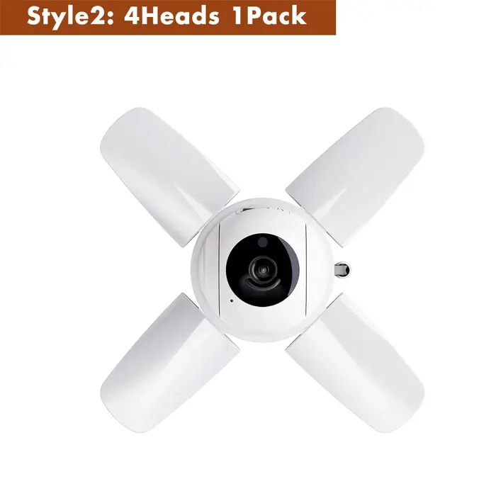 Lumière LED de Garage E26 avec caméra de sécurité intelligente, adaptée au hangar de Garage, Studio,