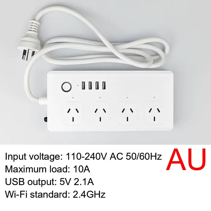10A/16A Power Strip Tuya Smart Plug Power Strip Extension Cord Smart Home EU Socket Work with Alexa