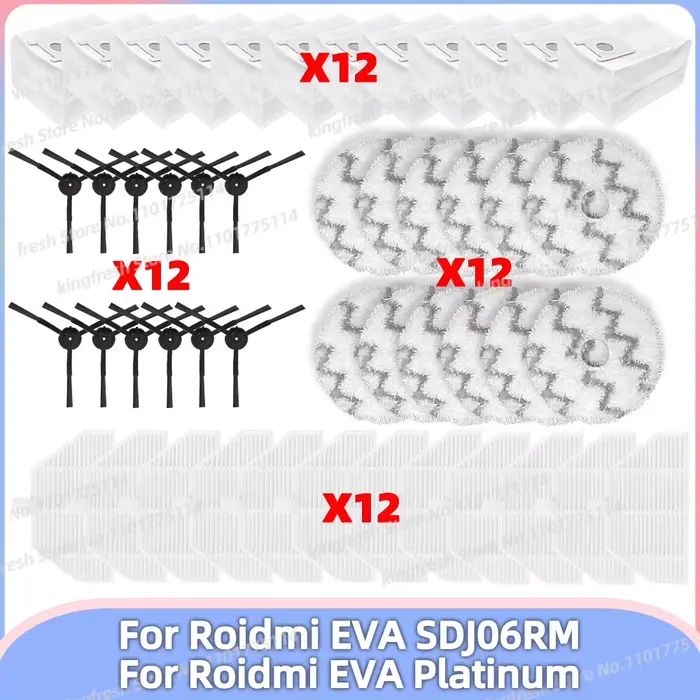 Compatible avec ( Roidmi Eva SDJ06RM / EVA Platinum ) Pièces pour Aspirateur Filtre HEPA Brosse Laté