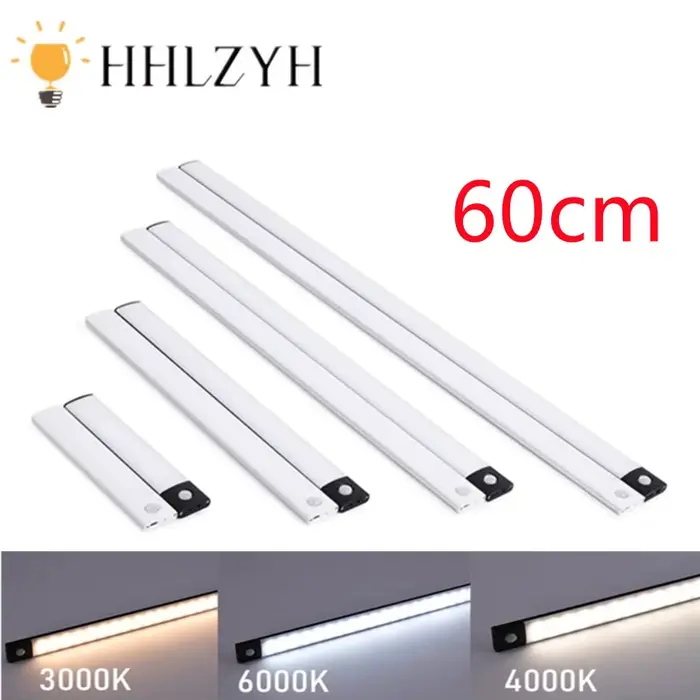 HHLZYH capteur de mouvement sous armoire LED veilleuse USB Rechargeable placard lumière cuisine cham
