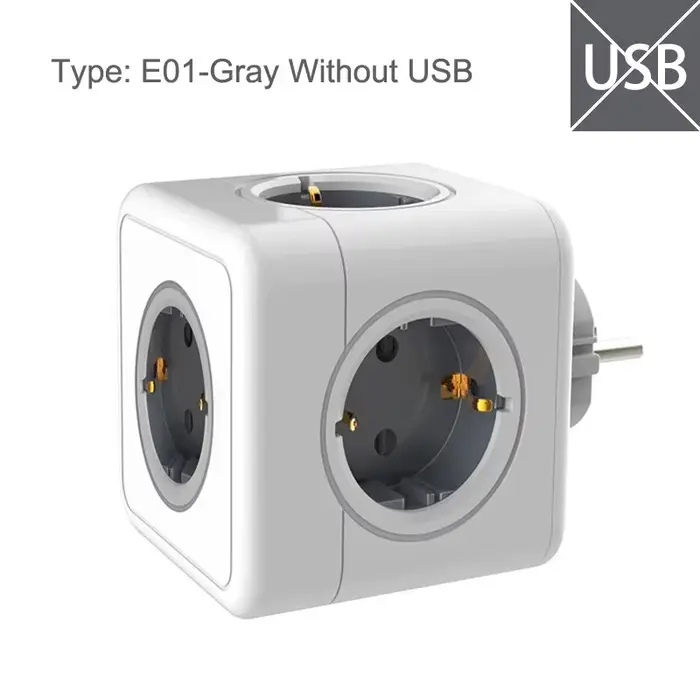 MASSFA Multi EU multiprise prise électrique Cube prise d'extension Multiple avec 5 prises ca adaptat