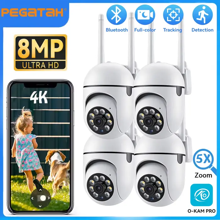 Caméras de Surveillance vidéo Wifi 2.4G 8MP