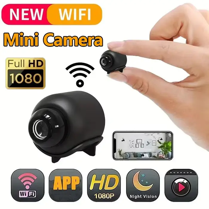 Mini caméra IP WiFi 1080P HD, détection de mouvement, vision nocturne, caméra de sécurité pour maiso