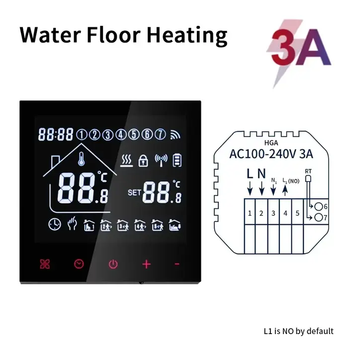 Tuya – Thermostat pour maison intelligente, chauffage de l'eau au sol, chaudière électrique/gaz, WiF