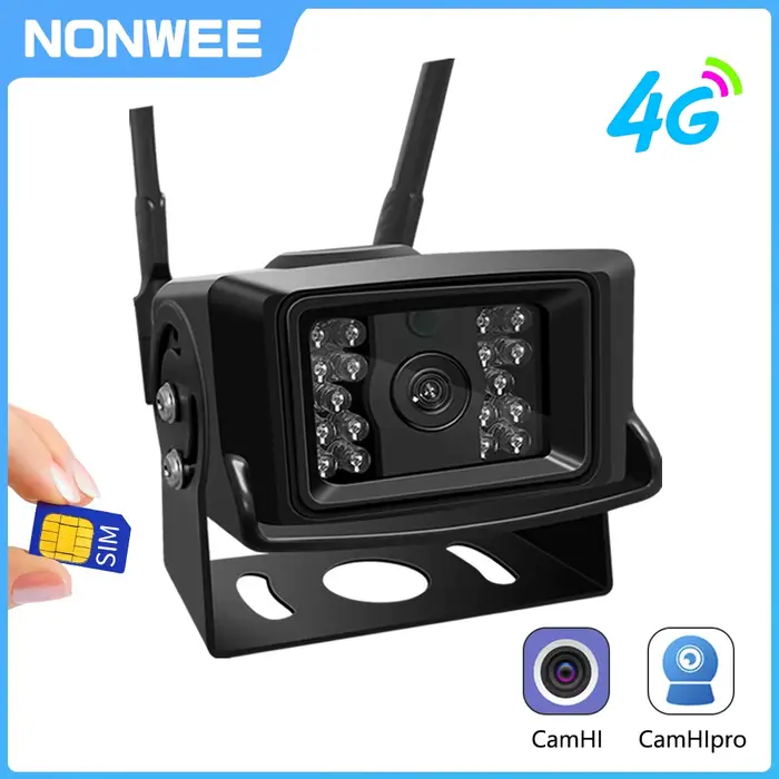 Avec carte Sim 3G 4G 5MP WIFI IP caméra de sécurité extérieure sans fil 1080P CCTV Surveillance à do