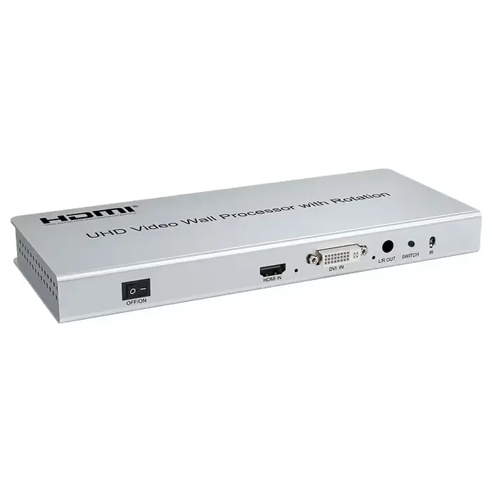 Contrôleur mural vidéo HDMI 4K UHD 2x2 1x3 1x4, processeur mural TV, prise en charge 90-180-270 °   