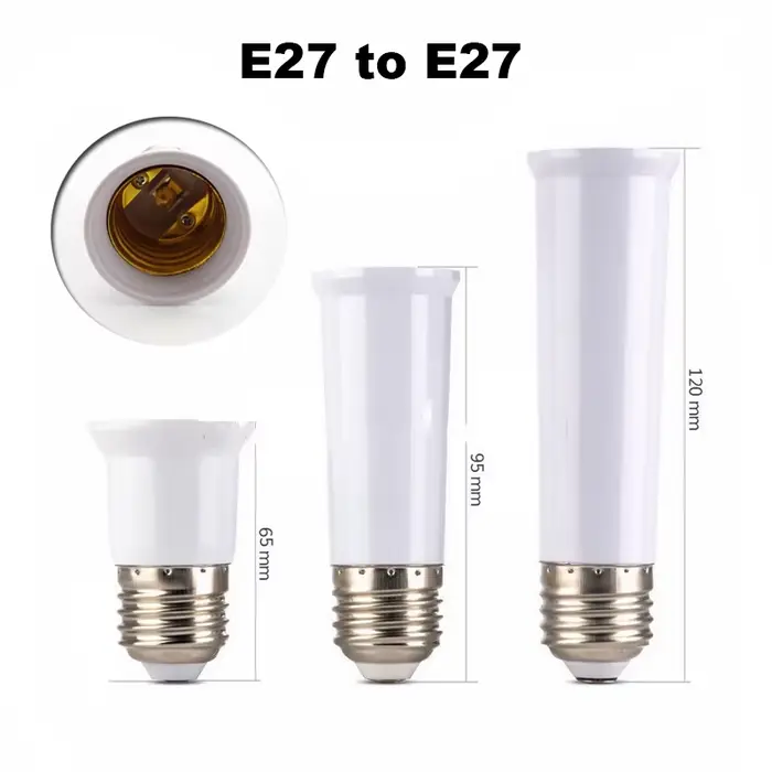Extension support de lampe E27 à E27 en plastique et métal pour moderniser et sécuriser votre éclairage domestique ou commercial occasions spéciales