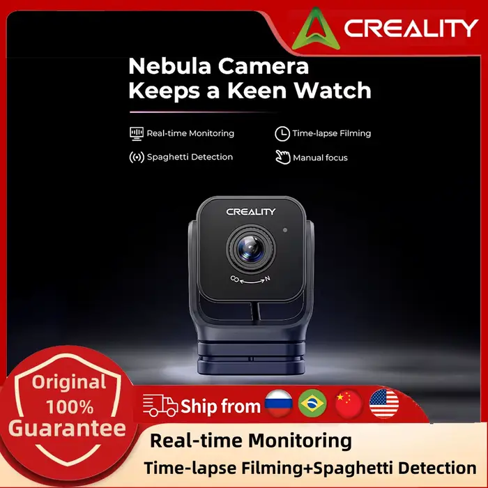Creality nébuleuse caméra Vision nocturne 1080P USB caméra 24 heures surveillance en temps réel déte