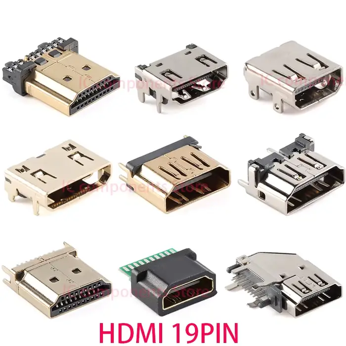 Connecteur d'interface HDMI HD SMD 19 broches 19P