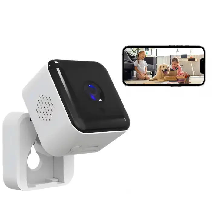 Caméra IP sans fil Lenovo WiFi 4K 8MP, vision nocturne intelligente, caméra de sécurité intérieure/e