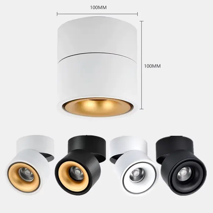 Spot lumineux Led encastré Plafond Led Downlight Surface COB 9W 12W 15W 18W plafonniers à intensité variable AC110 220v