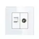 Bingoelec prise ue avec TV/CAT6 Double type-c USB prises murales électriques remplaçables TV Interne
