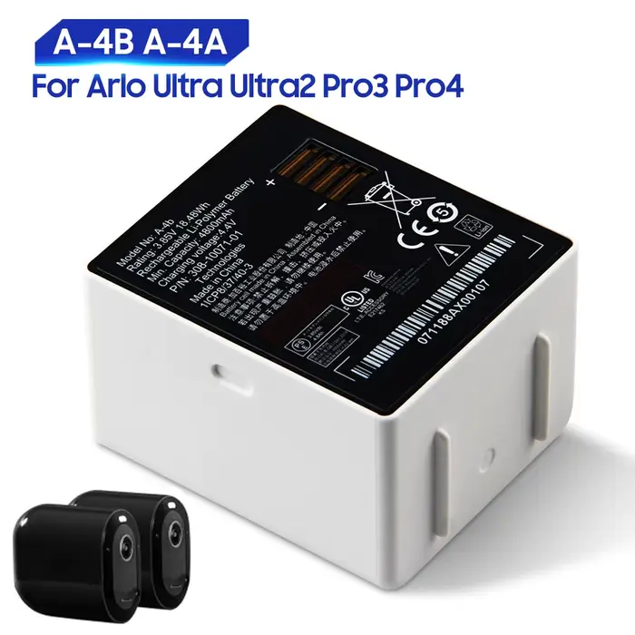Batterie de remplacement pour Arlo Ultra 2 Pro 3 Pro 4 Pro4 Pro3 A-4A A-4B, appareil photo Rechargea