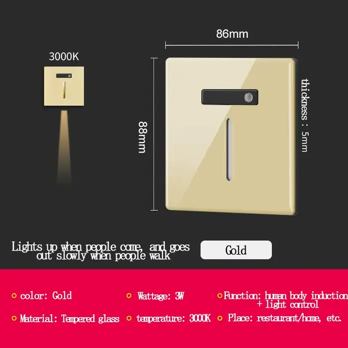 Lampe de pied à induction infrarouge intelligente, lampe de pied intégrée, lumière solitaire, maison