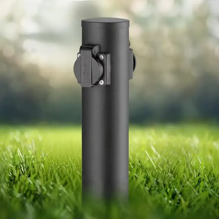 Prise de jardin étanche extérieure avec broche