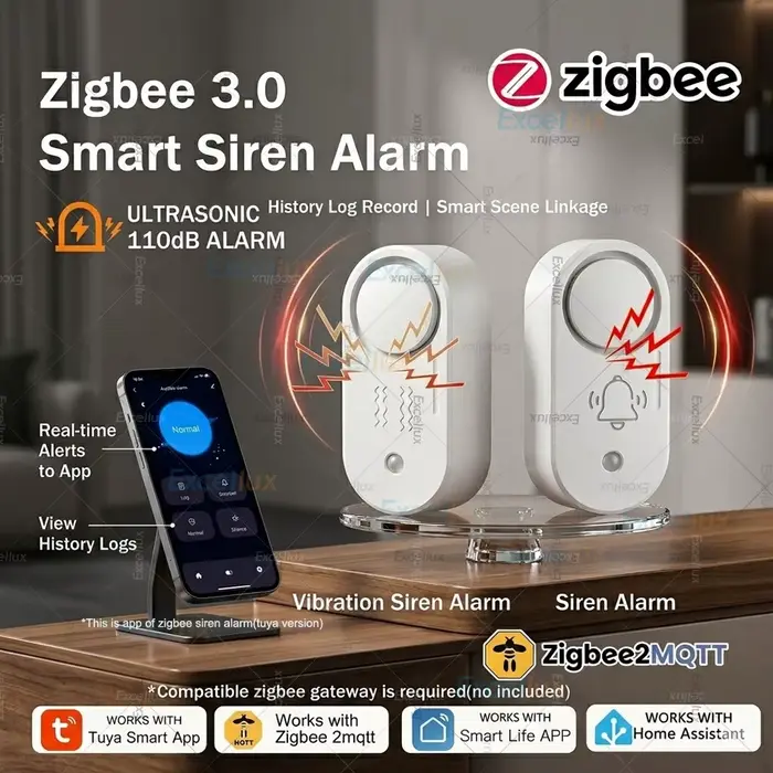 Alarme sirène Zigbee 3.0