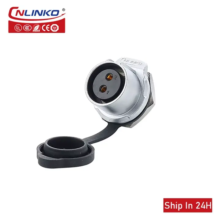 Connecteur d'alimentation Cnlinko M20 2 3 4 broches IP67 étanche 20A Prise électrique pour équipemen