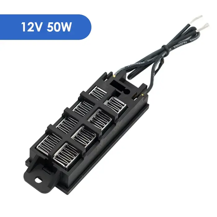 Thermostat automatique Ptc avec support, bande ondulée, chauffage pour petits espaces, 50w 12v (AC/D